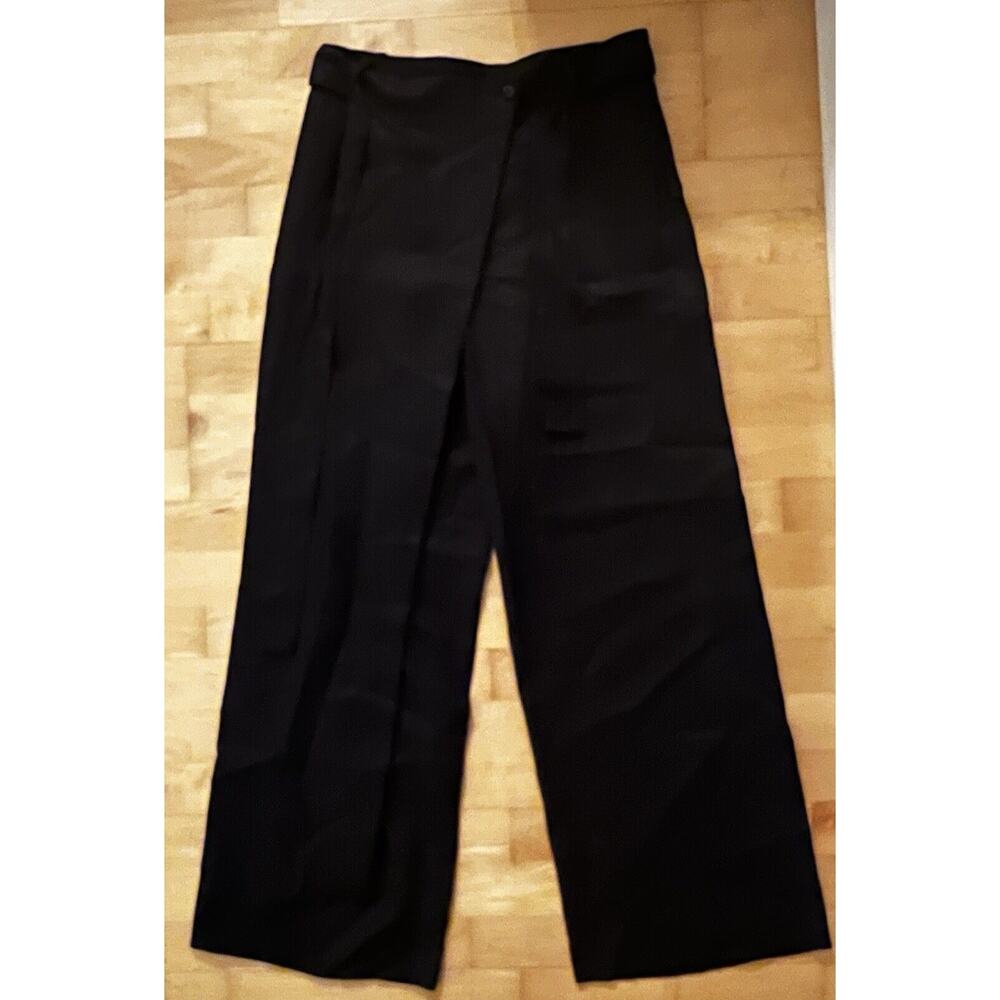NWOT lafayette 148 linen wide leg asymmetrical Full Length Tie Belt Pants 6